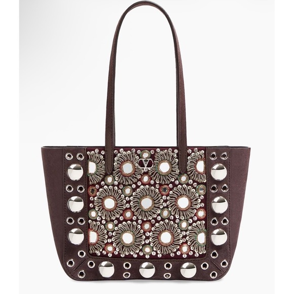 Valentino Garavani Handbags - Valentino Garavani Nellcôte Mini Embroidered Mirror Tote Bag